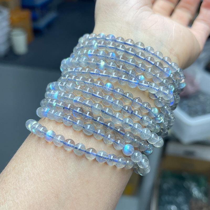 6/8/10mm Grey Moonstone Wholesale - Free Shipping Over 300USD - Price at $ 3.50 /pc