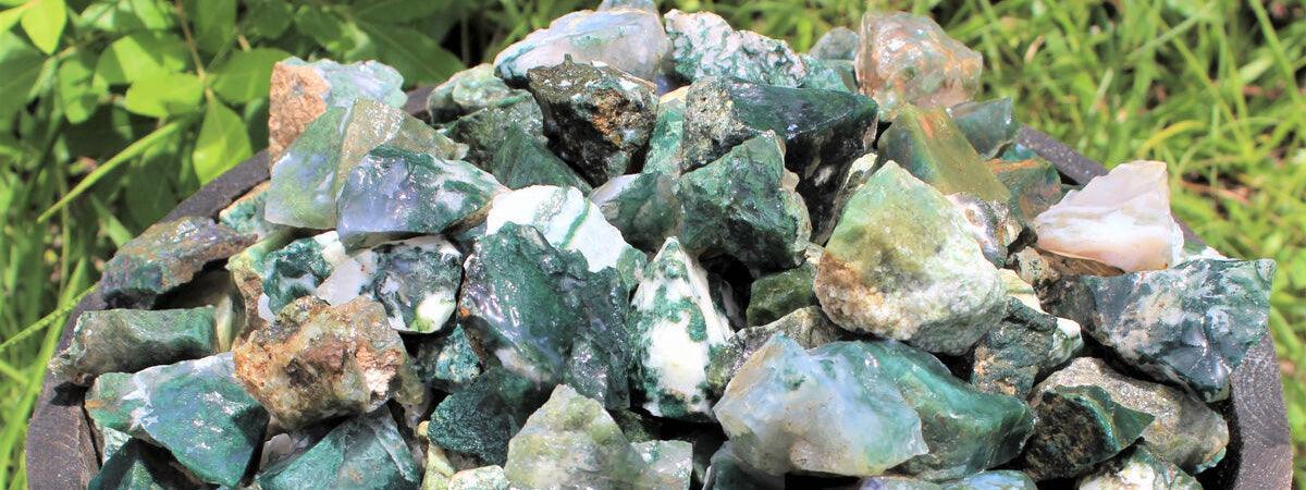 raw moss agate wholesale
