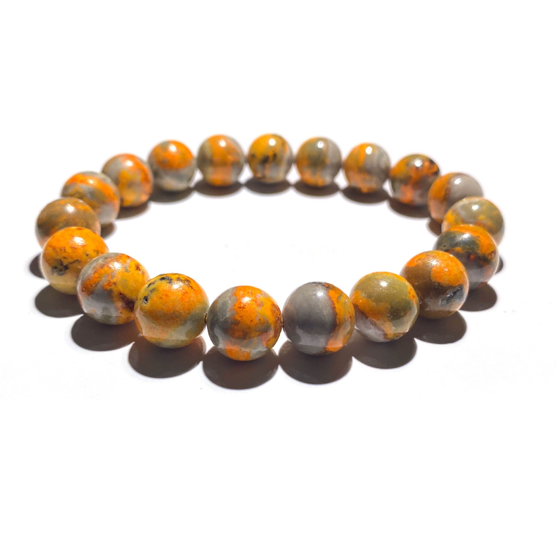 8mm bumble bee jasper bracelet