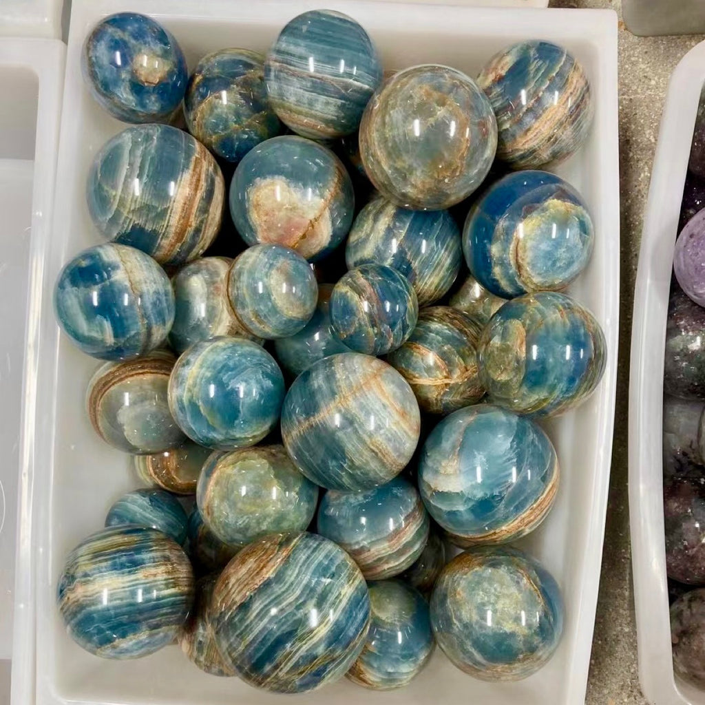 2-8cm blue onyx sphere 1kg