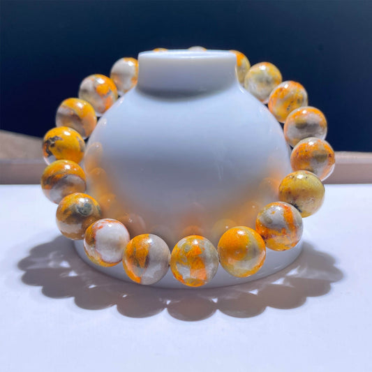 8mm bumble bee jasper bracelet