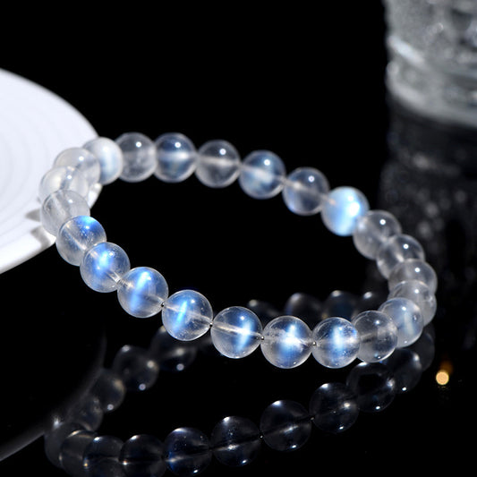 8mm blue moonstone bracelet