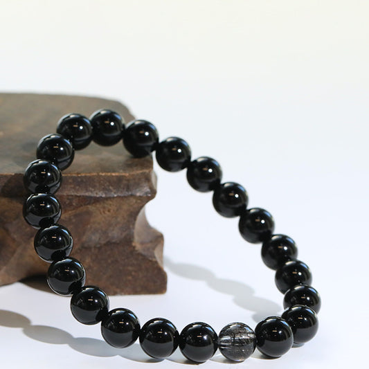 8mm black quartz bracelet