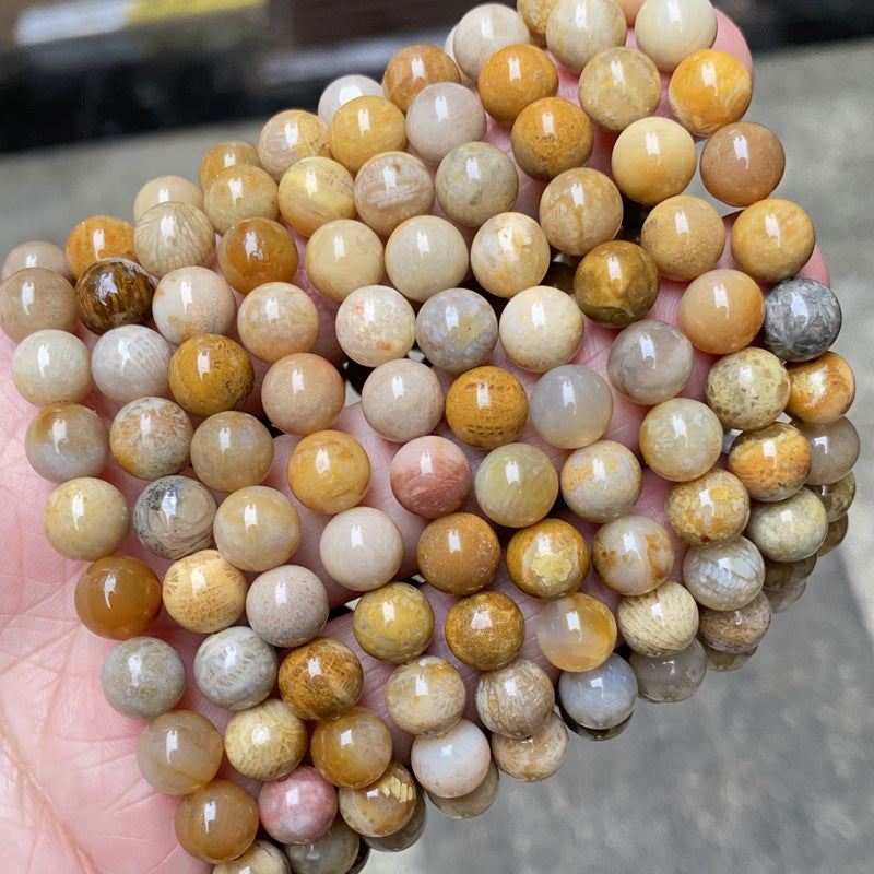 8mm coral jade bracelet