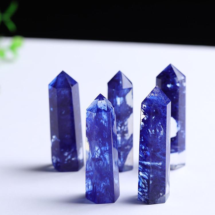 5-9cm blue quartz tower 1kg