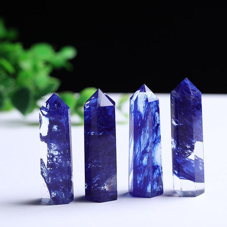 5-9cm blue quartz tower 1kg