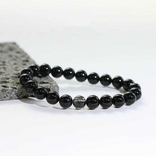 8mm black quartz bracelet