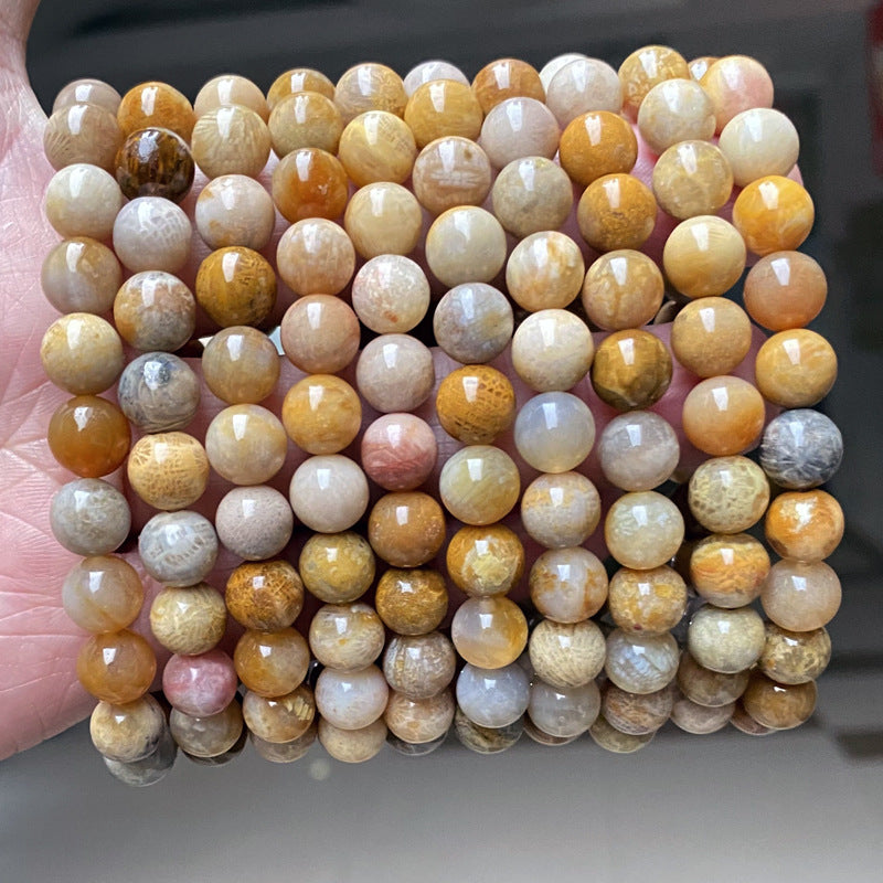 8mm coral jade bracelet