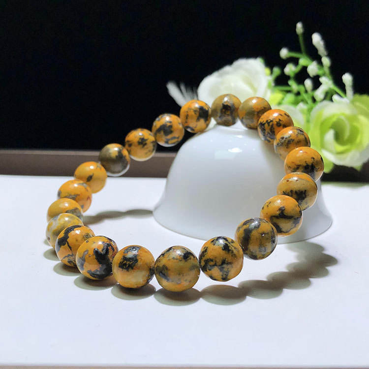 8mm bumble bee jasper bracelet