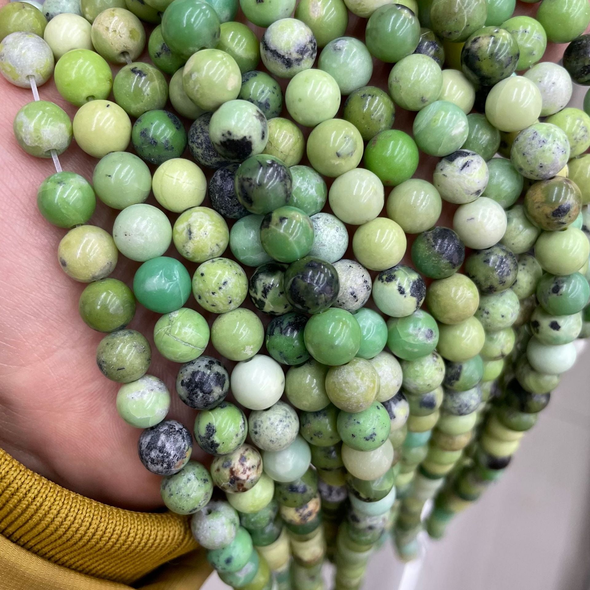 8mm chrysoprase beads
