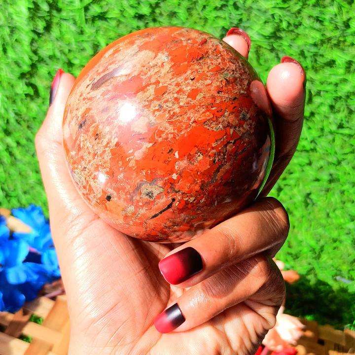 brecciated jasper sphere