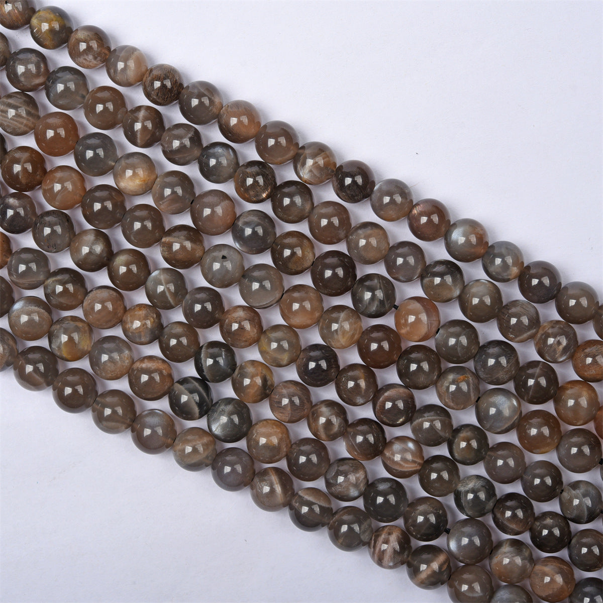 8mm black moonstone beads