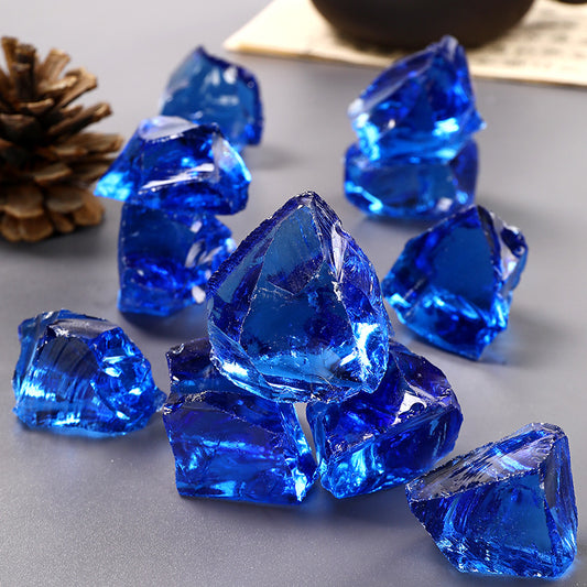 2-5cm raw blue quartz 1kg manmade