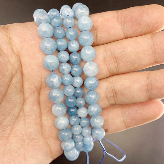 8mm raw blue quartz manmade