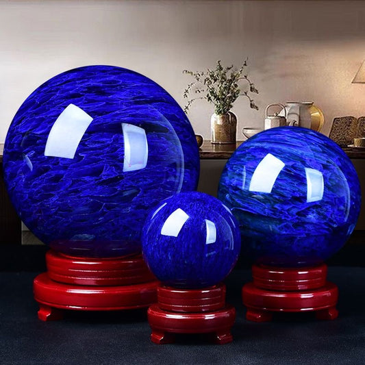 4-10cm blue quartz sphere
