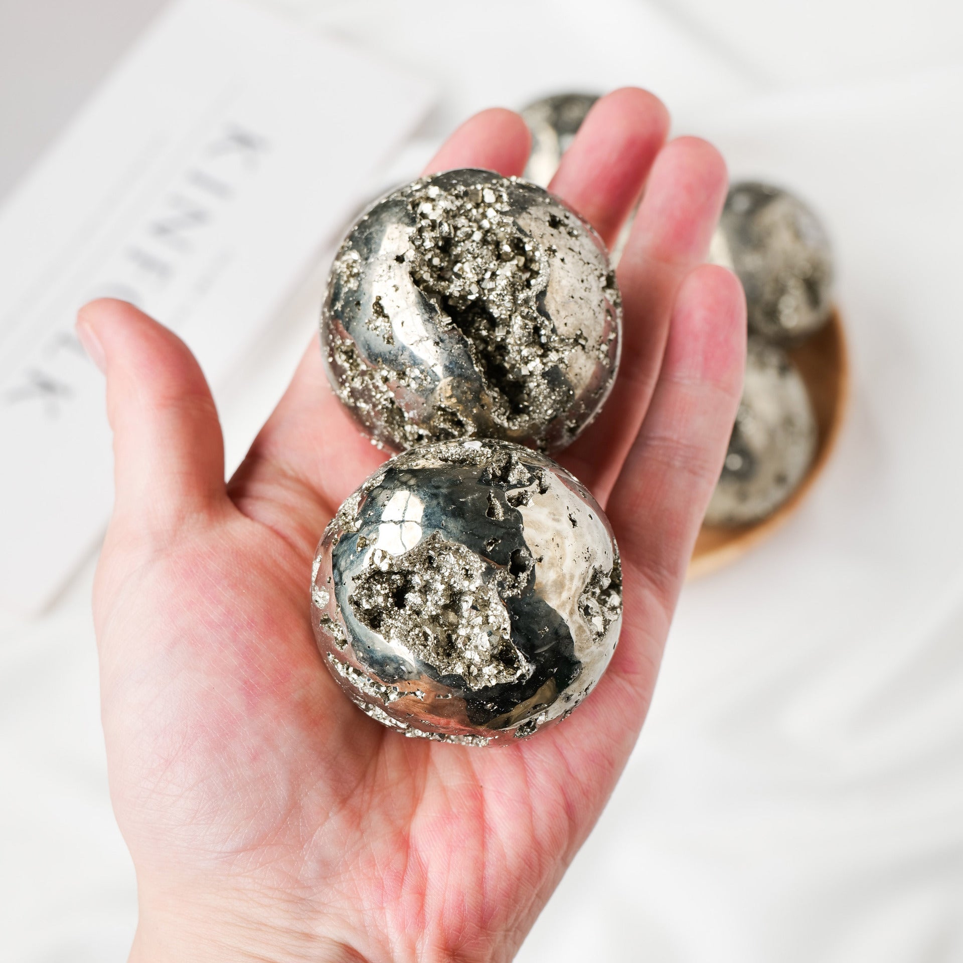 3-4cm chalcopyrite sphere