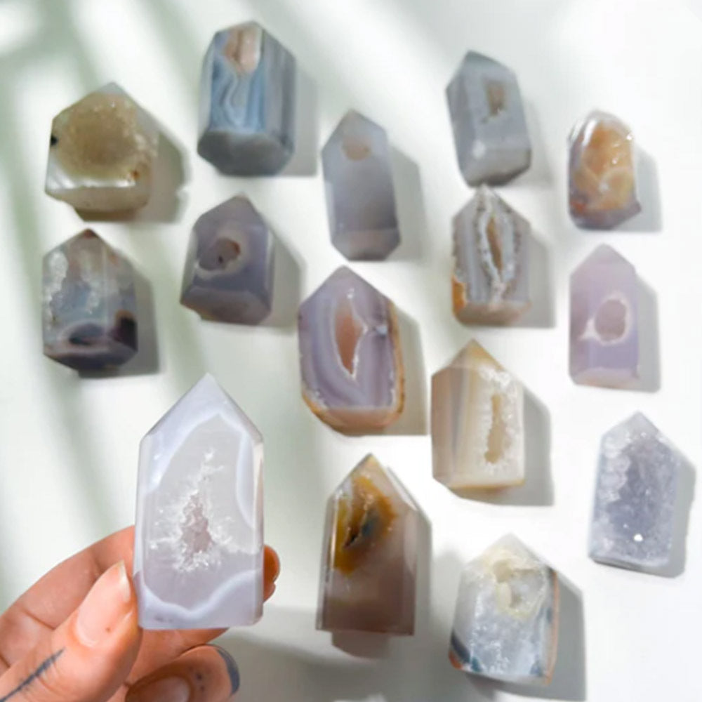 4-8cm druzy agate tower 1kg