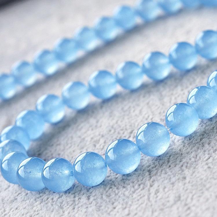 8/10mm Blue Chalcedony beads