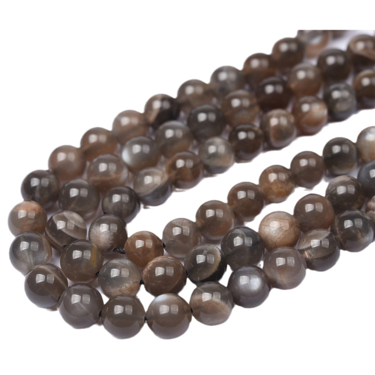 8mm black moonstone beads
