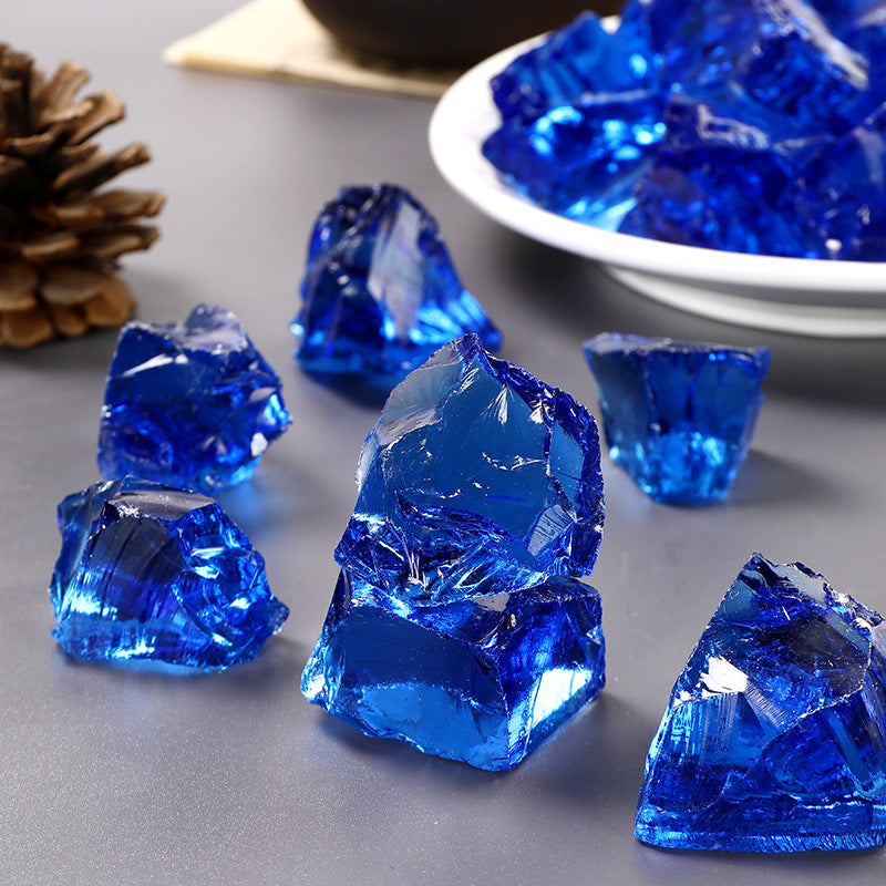 2-5cm raw blue quartz 1kg manmade