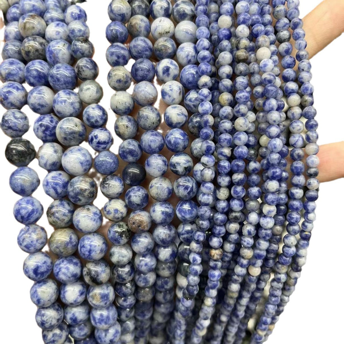 8mm blue jasper beads