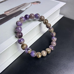 8mm Charoite Bracelet Wholesale - Free Shipping Over 300USD - Price at $ 12.00 /pc
