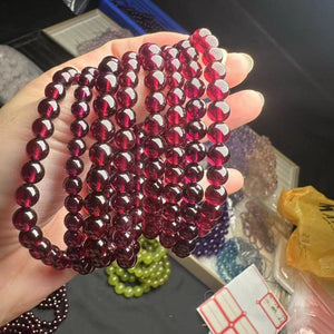 8mm Garnet bracelet Wholesale - Free Shipping Over 300USD - Price at $ 28.00 /pc