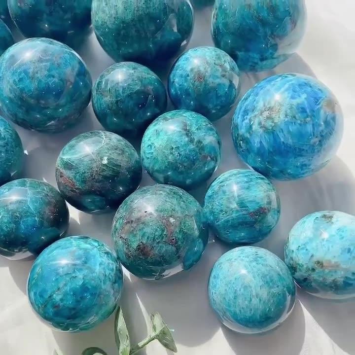 5-7cm blue apatite sphere Wholesale - Free Shipping Over 300USD - Price at $ 66.00 /pc
