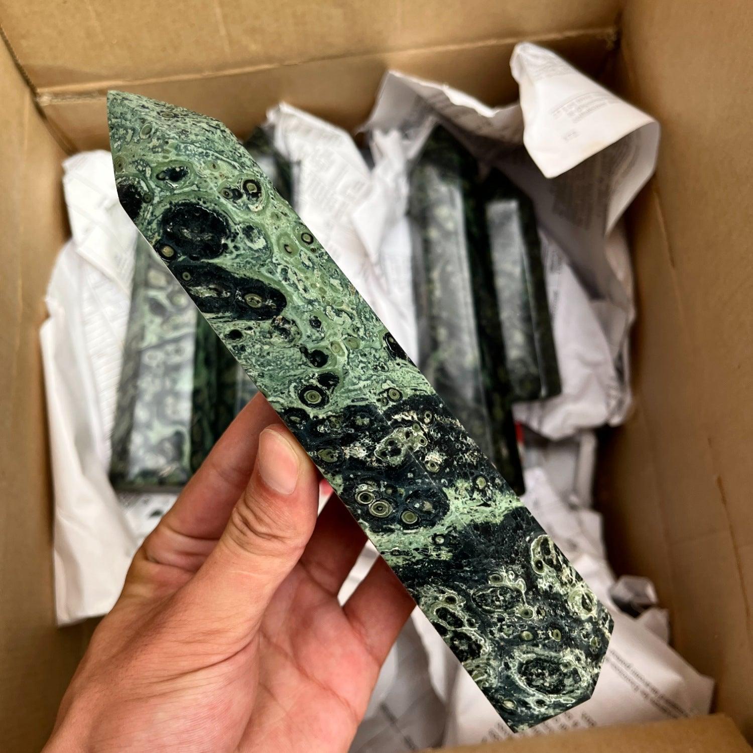 13-18cm Kambaba jasper tower point Wholesale - Free Shipping Over 300USD - Price at $ 25.00 /pc