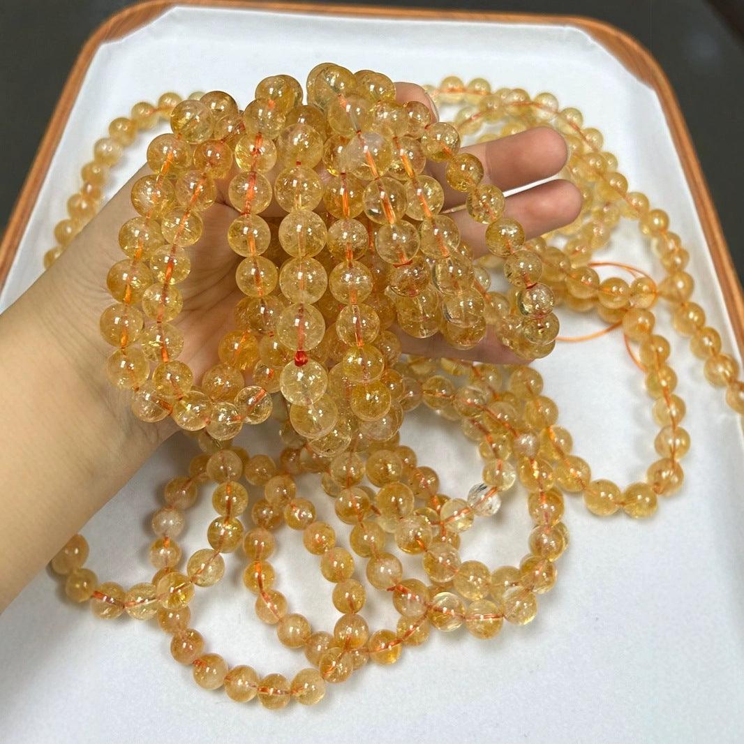 8/10mm Citrine bracelet Wholesale - Free Shipping Over 300USD - Price at $ 22.00 /pc