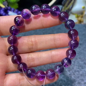 9-10mm Purple Fluorite bracelet