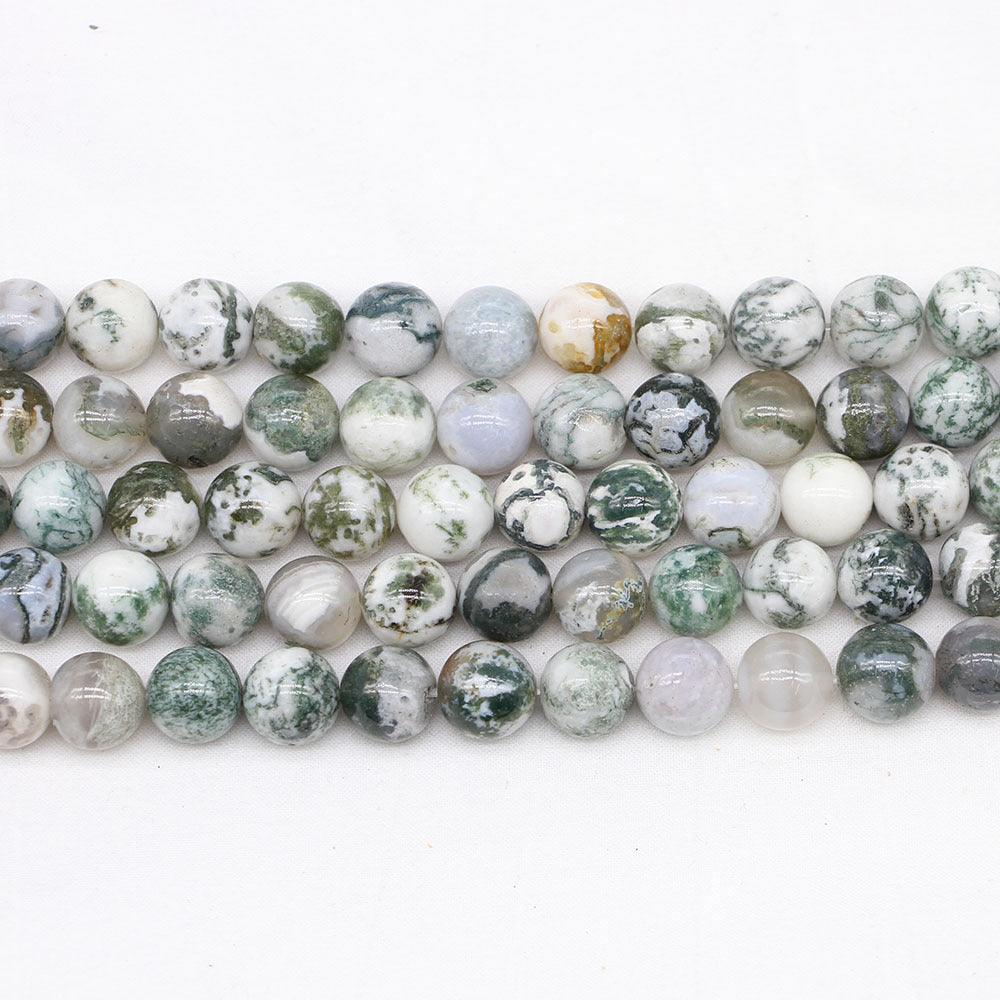 8mm green moss agate beads Wholesale - Free Shipping Over 300USD - Price at $ 1.60 /pc