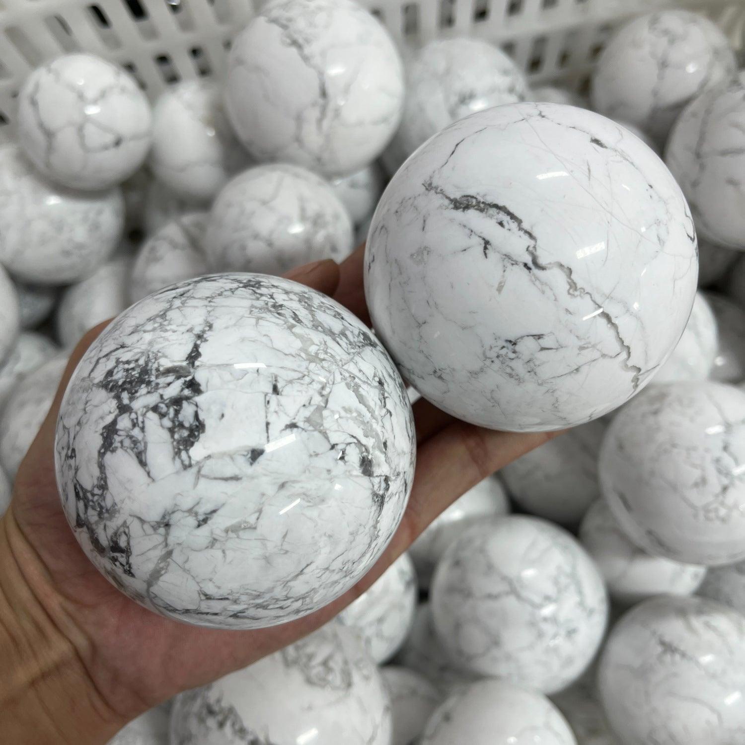 5-9cm Howlite sphere Wholesale - Free Shipping Over 300USD - Price at $ 29.00 /pc