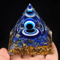 Evil - Eye Lapis Lazuli Crystal Pyramid 6cm