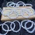 8/10mm Selenite Bracelet Wholesale - Free Shipping Over 300USD - Price at $ 6.00 /pc