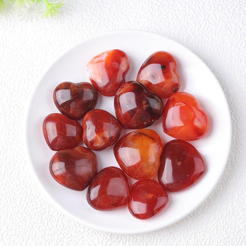 MLD carnelian heart 4-5CM 1piece Wholesale - Free Shipping Over 300USD - Price at $ 3.50 /pc