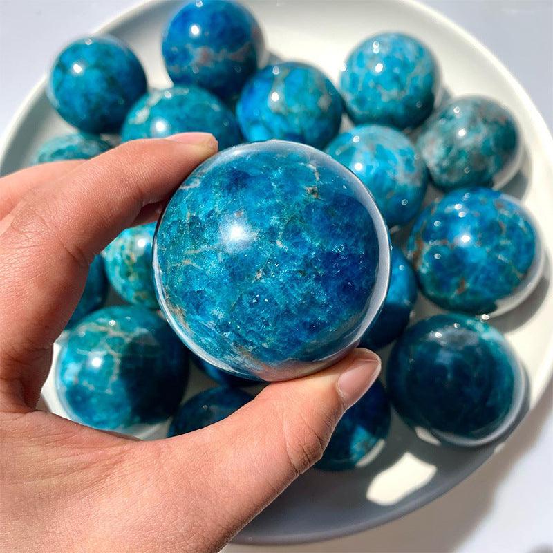 5-7cm blue apatite sphere Wholesale - Free Shipping Over 300USD - Price at $ 66.00 /pc
