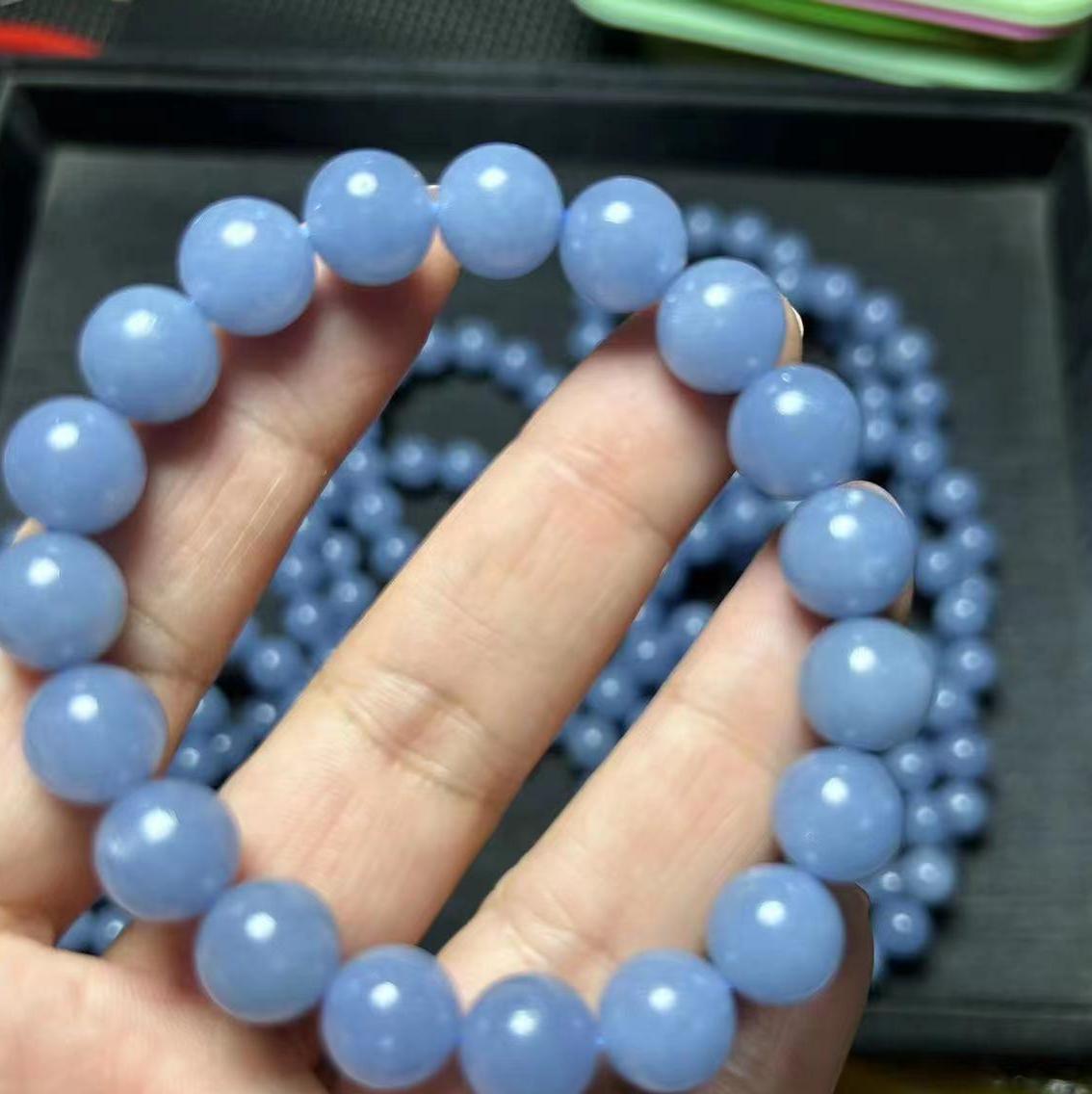 6/8/10MM Angelite Bracelet Wholesale - Free Shipping Over 300USD - Price at $ 5.20 /pc