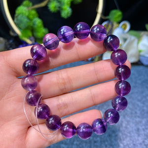 9-10mm Purple Fluorite bracelet