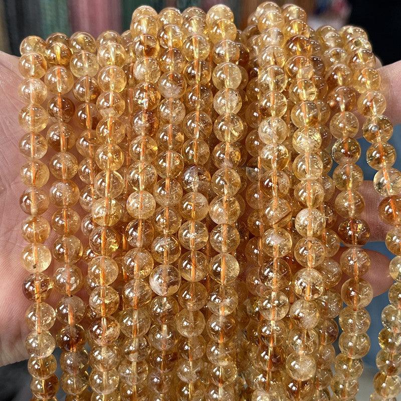 8/10mm Citrine Beads Wholesale - Free Shipping Over 300USD - Price at $ 15.00 /pc