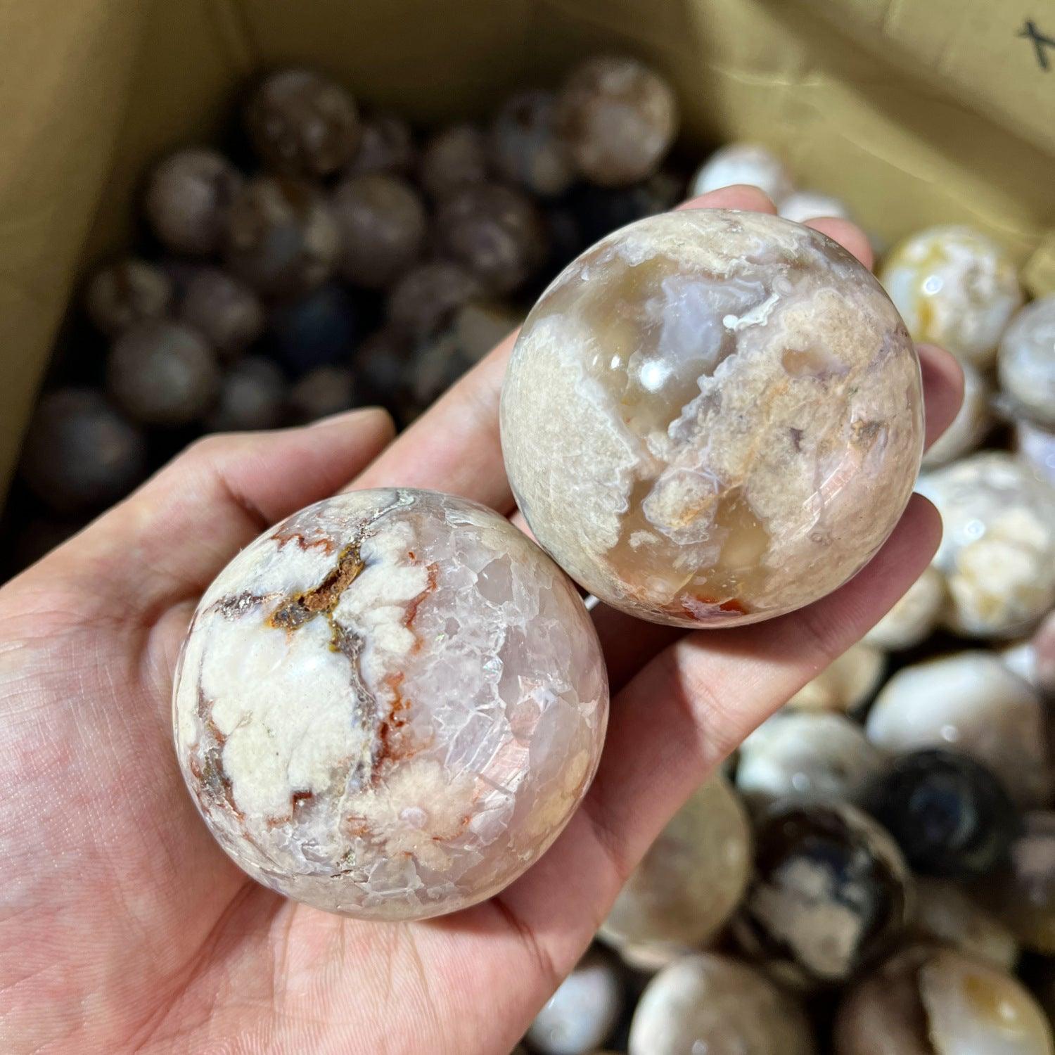 5-7cm flower agate sphere Wholesale - Free Shipping Over 300USD - Price at $ 24.00 /pc