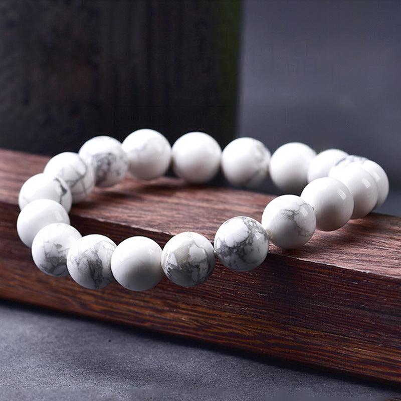 8/10mm Howlite bracelet Wholesale - Free Shipping Over 300USD - Price at $ 2.00 /pc
