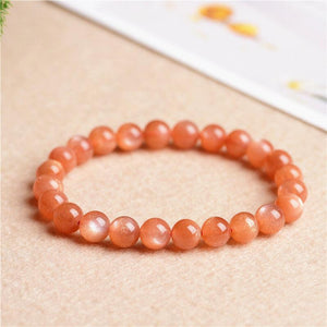 8/10/12MM Orange Moonstone Bracelet Wholesale - Free Shipping Over 300USD - Price at $ 22.00 /pc