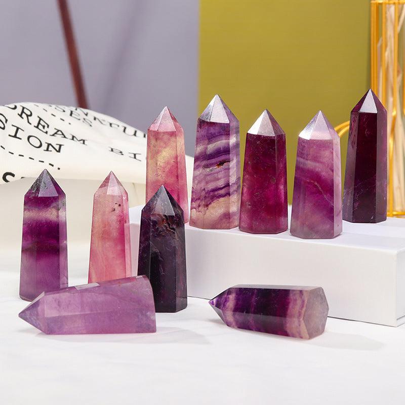 5-7cm Purple Fluorite tower 1kg