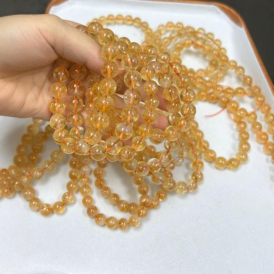 8/10mm Citrine bracelet Wholesale - Free Shipping Over 300USD - Price at $ 22.00 /pc