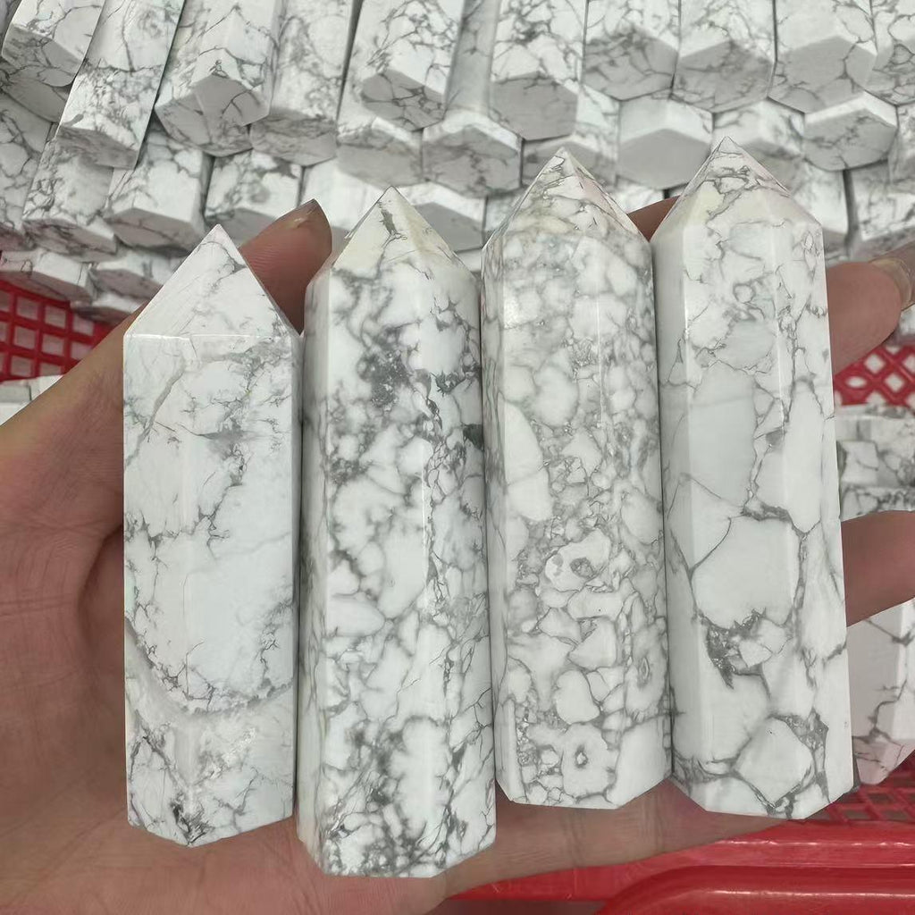 5-9cm Howlite tower point Wholesale - Free Shipping Over 300USD - Price at $ 33.00 /pc