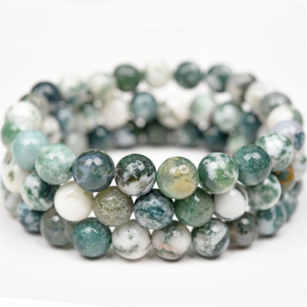 8mm green moss agate bracelets Wholesale - Free Shipping Over 300USD - Price at $ 2.00 /pc
