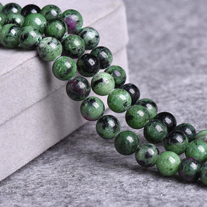 8/10/12mm Ruby zoisite beads Wholesale - Free Shipping Over 300USD - Price at $ 8.00 /pc