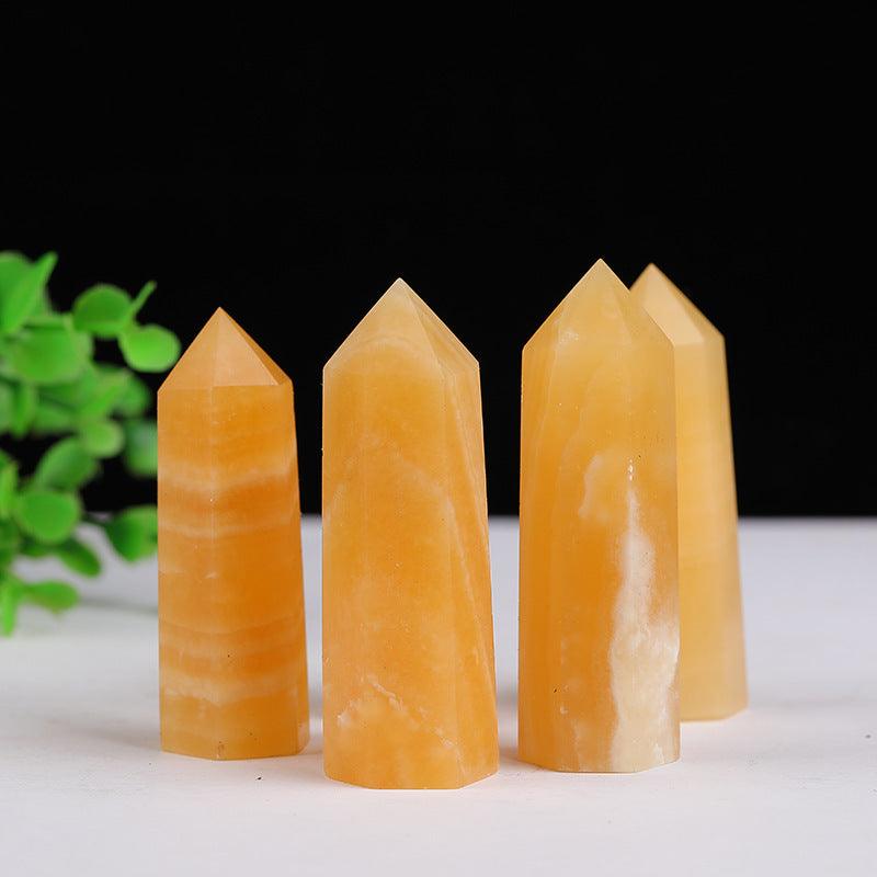 7-9CM yellow calcite tower Wholesale - Free Shipping Over 300USD - Price at $ 22.00 /pc