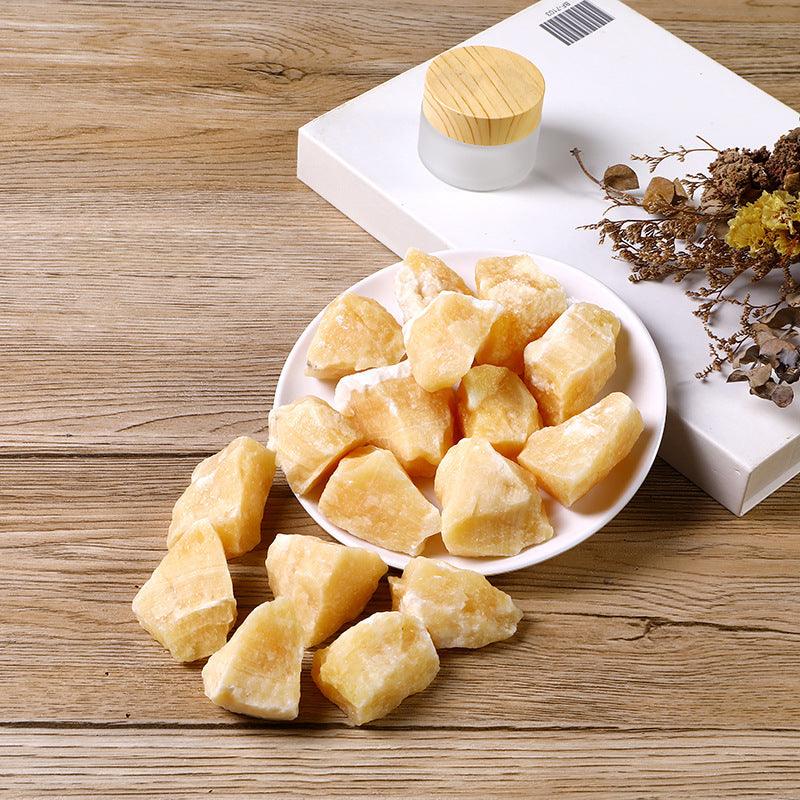 3-5cm yellow calcite raw stone Wholesale - Free Shipping Over 300USD - Price at $ 4.50 /pc